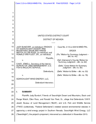 Opinion On Summary Judgment 2 3 15