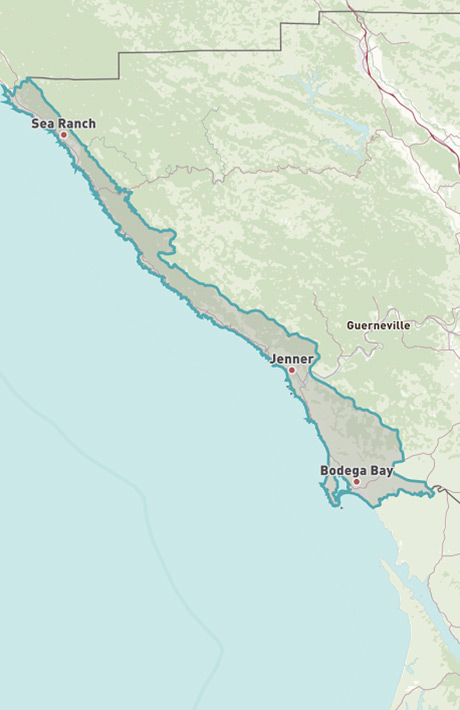 Map of Coastal Sonoma County