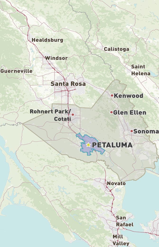 Petaluma Map