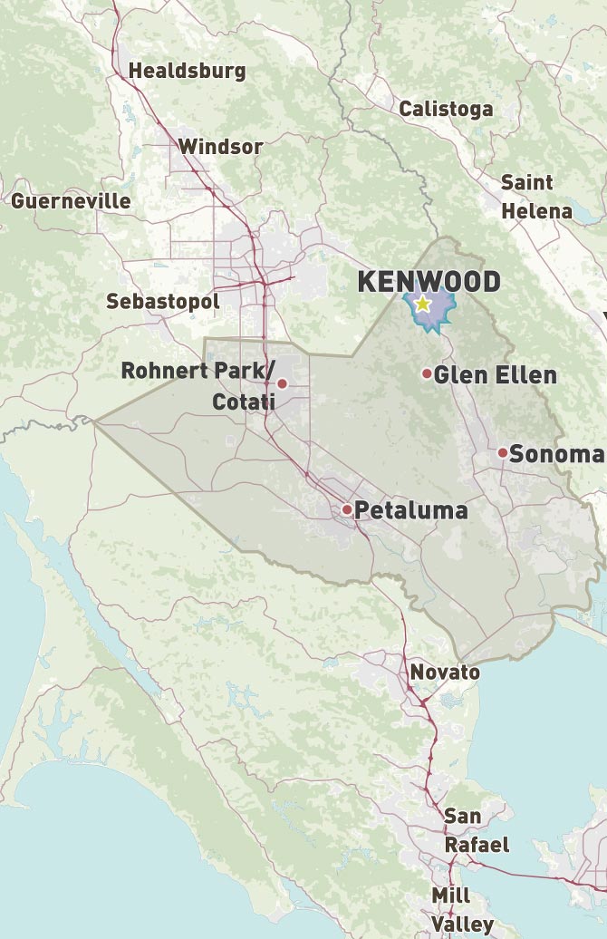 Map of Kenwood, CA