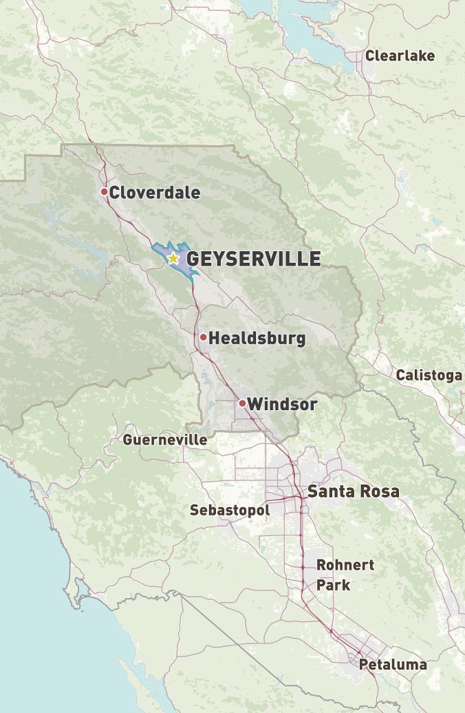 Map of Geyserville