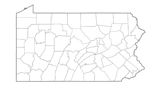 County Map of Pennsylvania