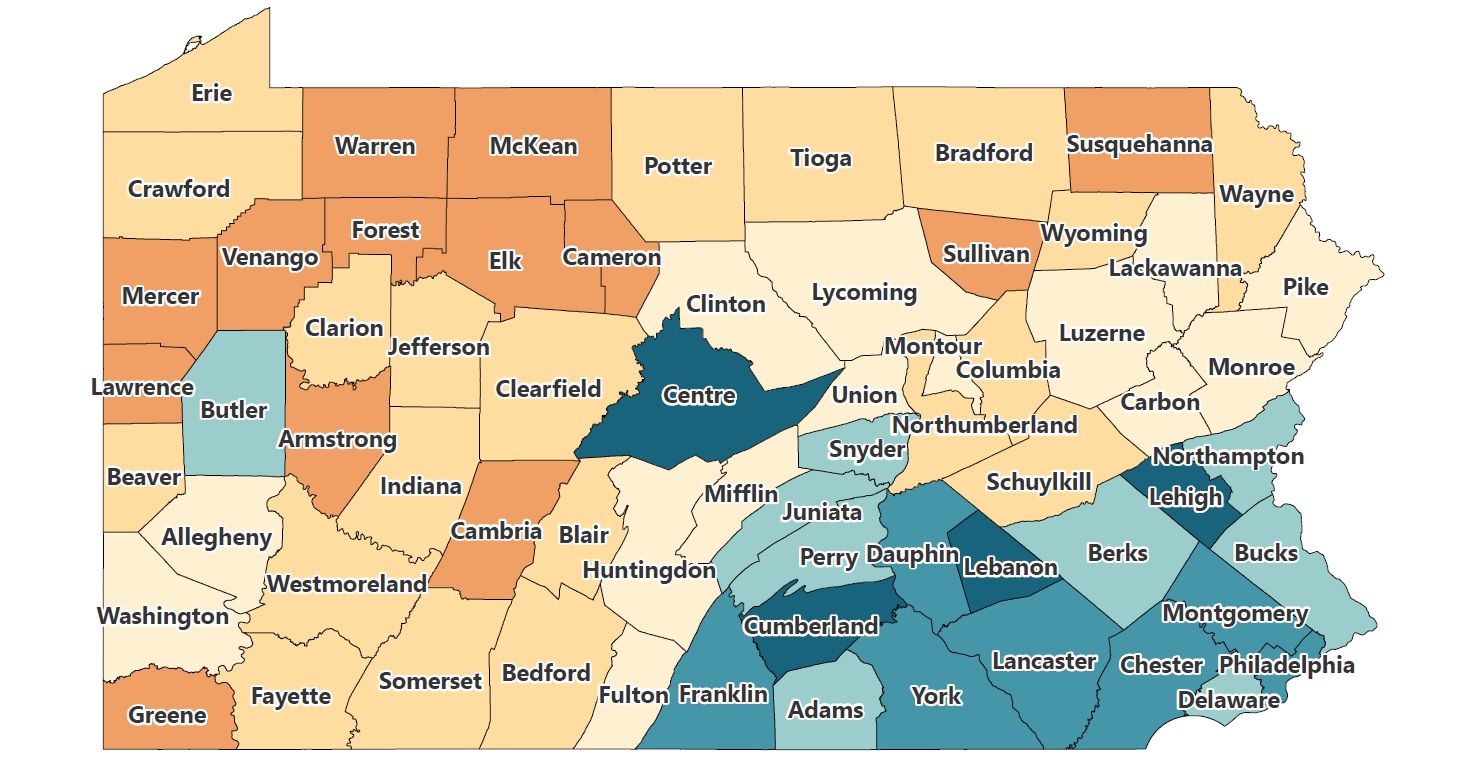 Three of Pa.’s fastestgrowing counties are in the midstate WITF