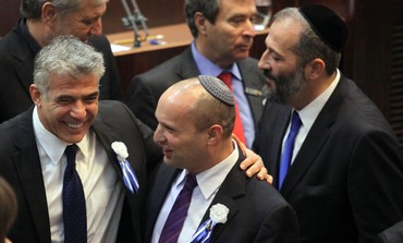 Lapid (left) and Bennett in the Knesset