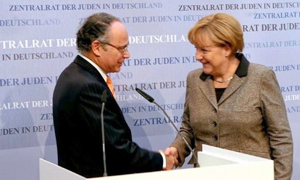 Dieter Graumann and Angela Merkel