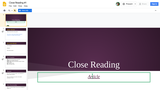 Close Reading Close Reading