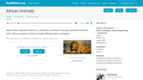 African Animals Passage and Questions African Animals Passage and Questions