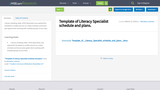 Template of Literacy Specialist schedule and plans. Template of Literacy Specialist schedule and plans.