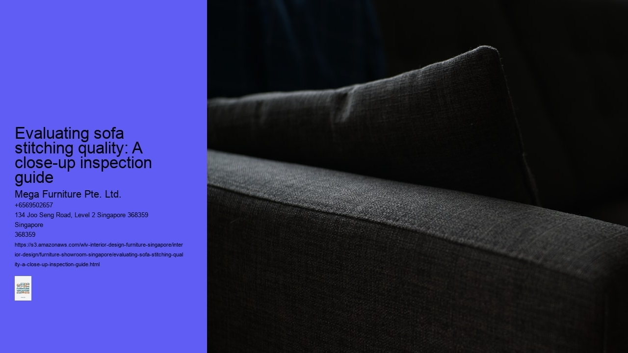 Evaluating sofa stitching quality: A close-up inspection guide