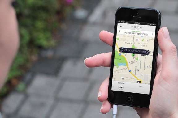 Ridesharing companies connect passenger with drivers using mobile phone apps. Photo: Uber.