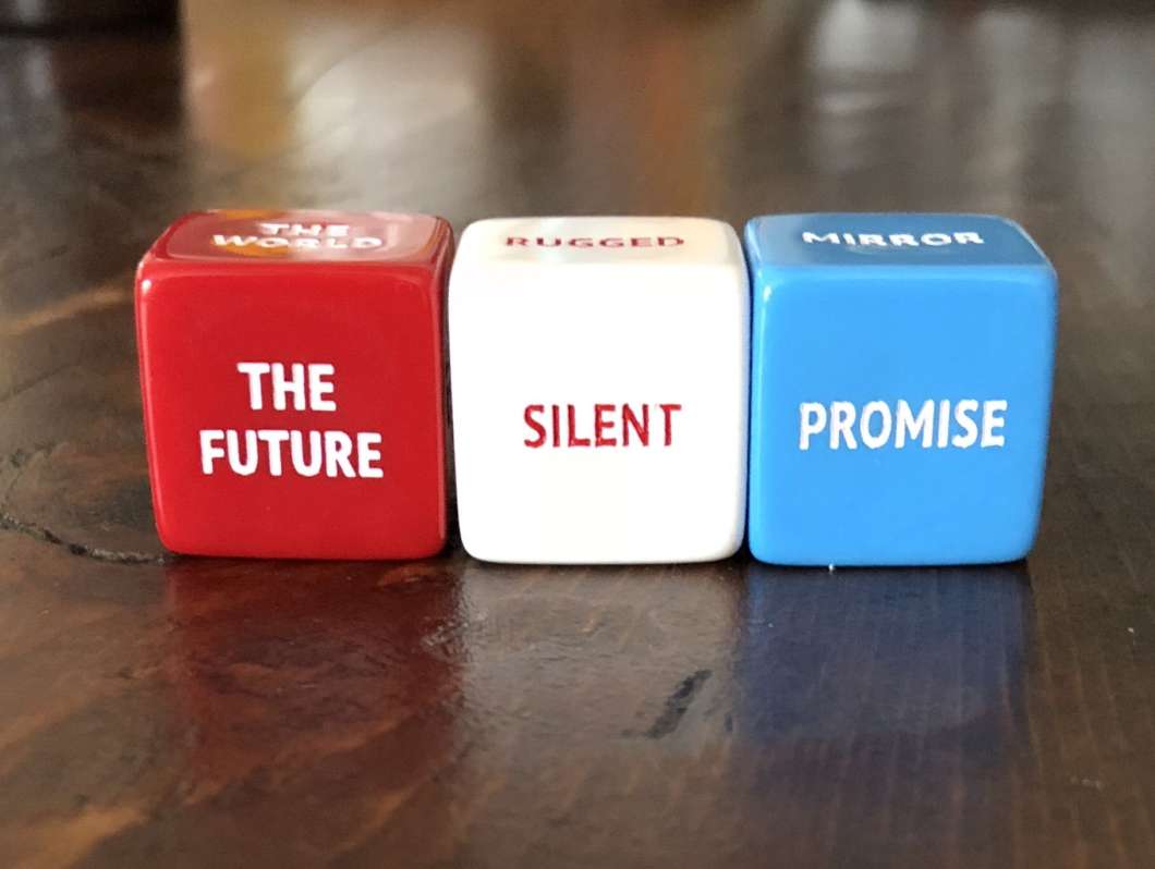Taylor Mali uses ‘Metaphor Dice” to help aspiring writers unlock their creativity. Image: Taylor Mali