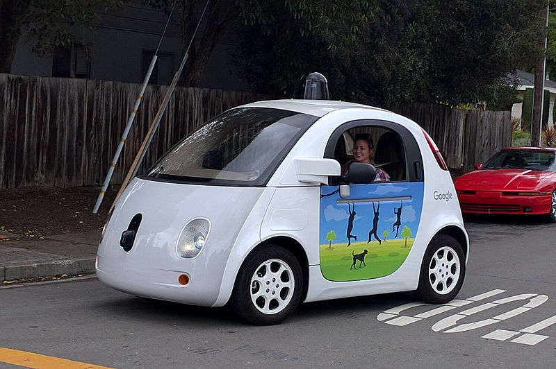 Image: A Google autonomous vehicle in 2016. Photo courtesy of Wikimedia Commons
