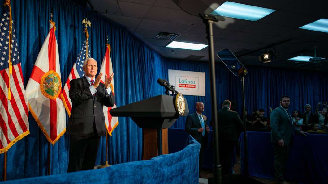 Vice President Mike Pence campaigns in Kissimmee, Florida ahead of the 2020 election. Photo: Mike Pence / Twitter