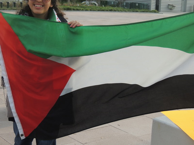 Palestine flag. Palestinian