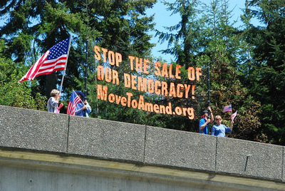 A Move to Amend protest against citizens united