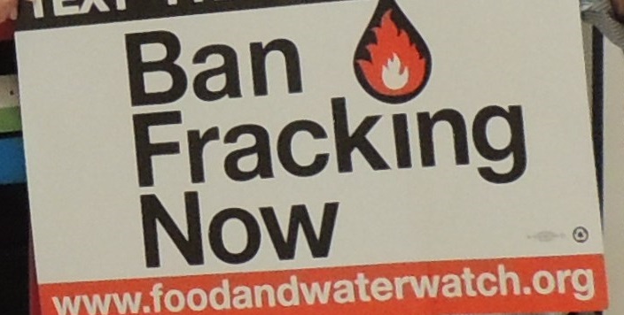 anti-fracking sign