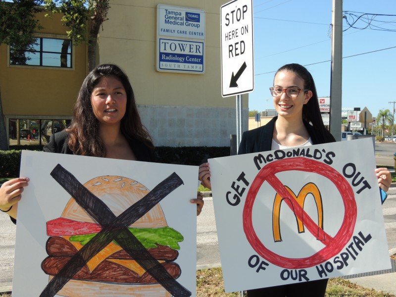 No to McDonald's at Tampa General Hospital