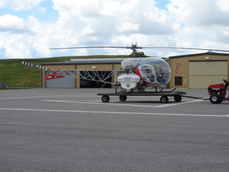 Mosquito Control fumigation helicopter