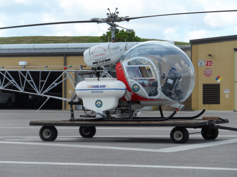 Mosquito Control fumigation helicopter