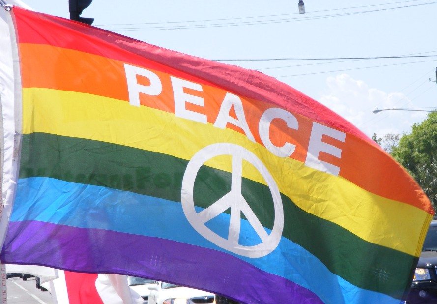 rainbow peace flag