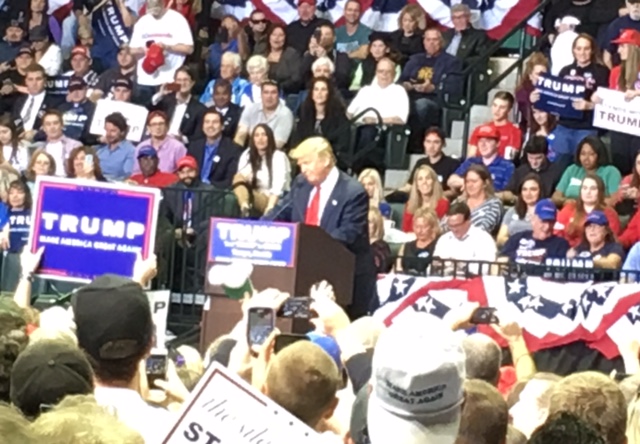 Donald Trump at a rally