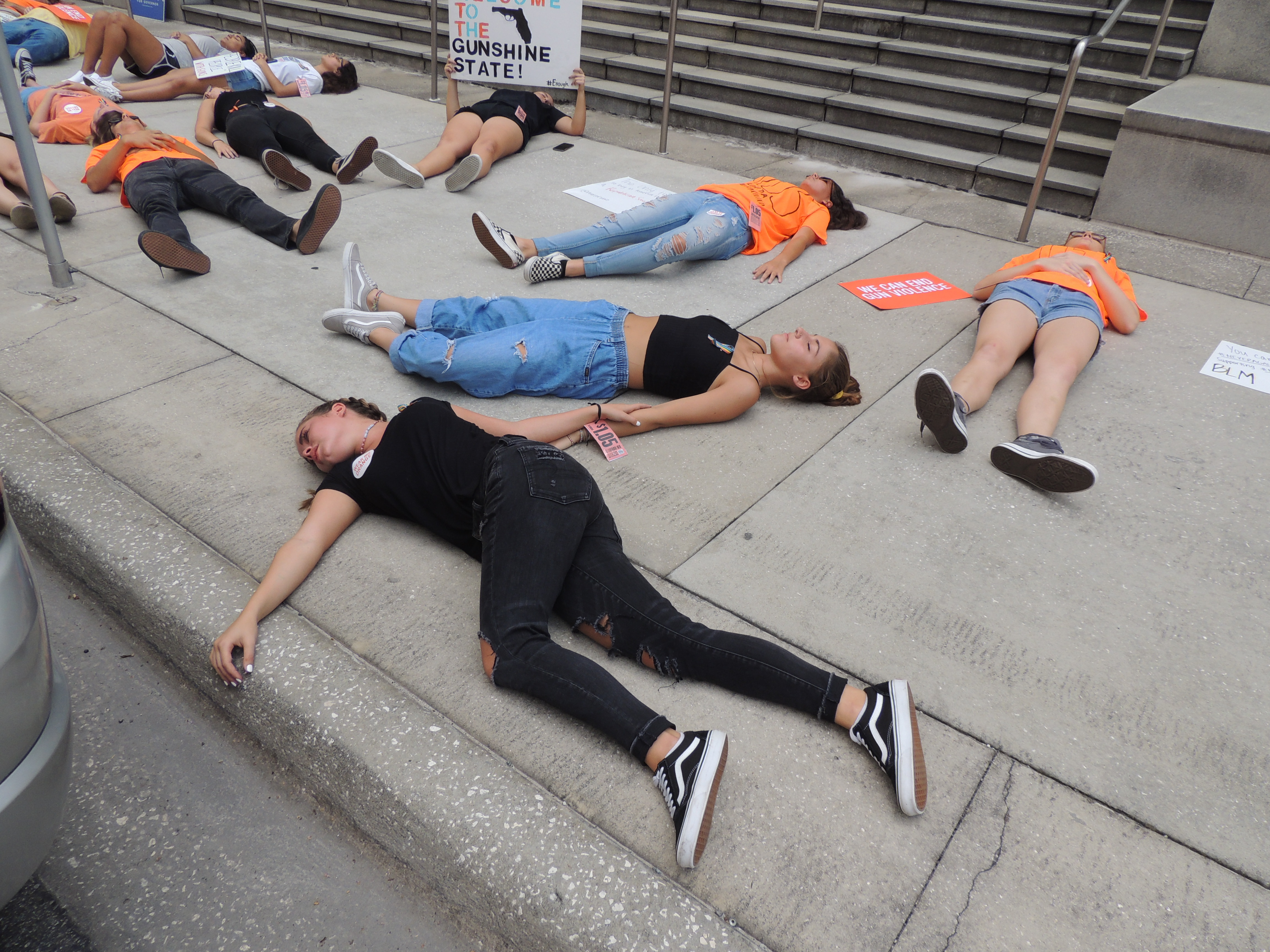 guns gun violence die-in
