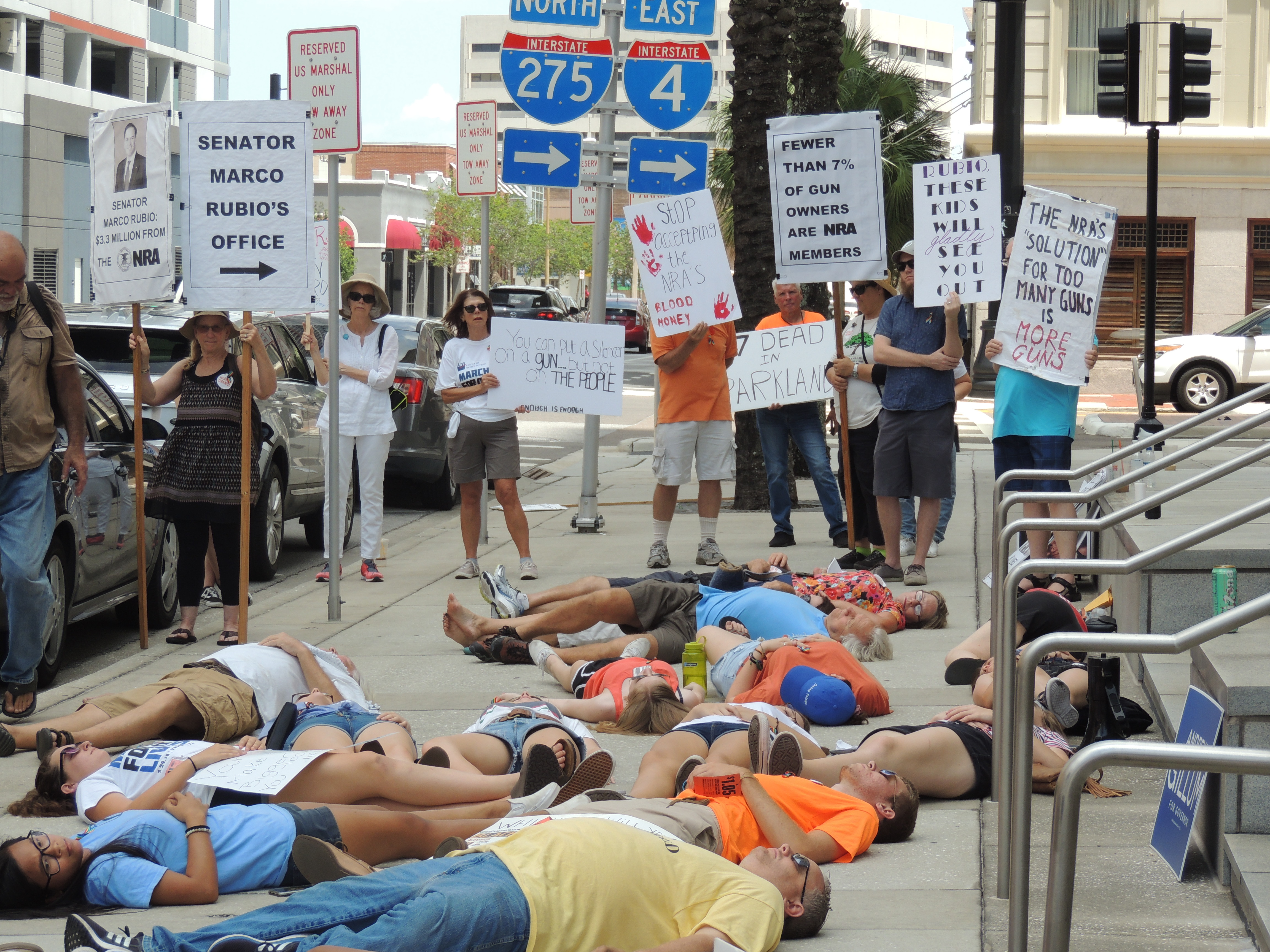 guns gun violence die-in