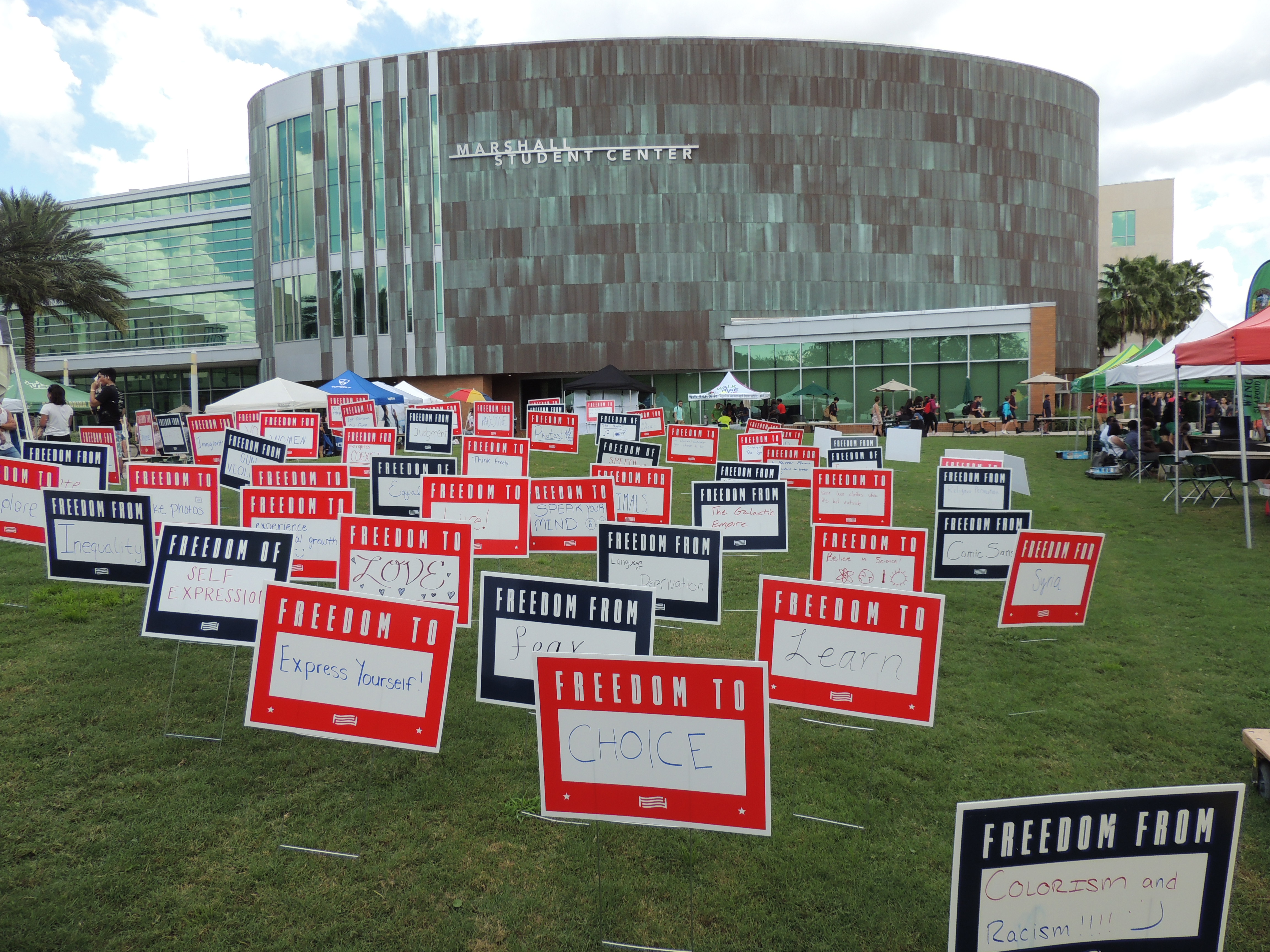 What is Freedom? art installation at USF