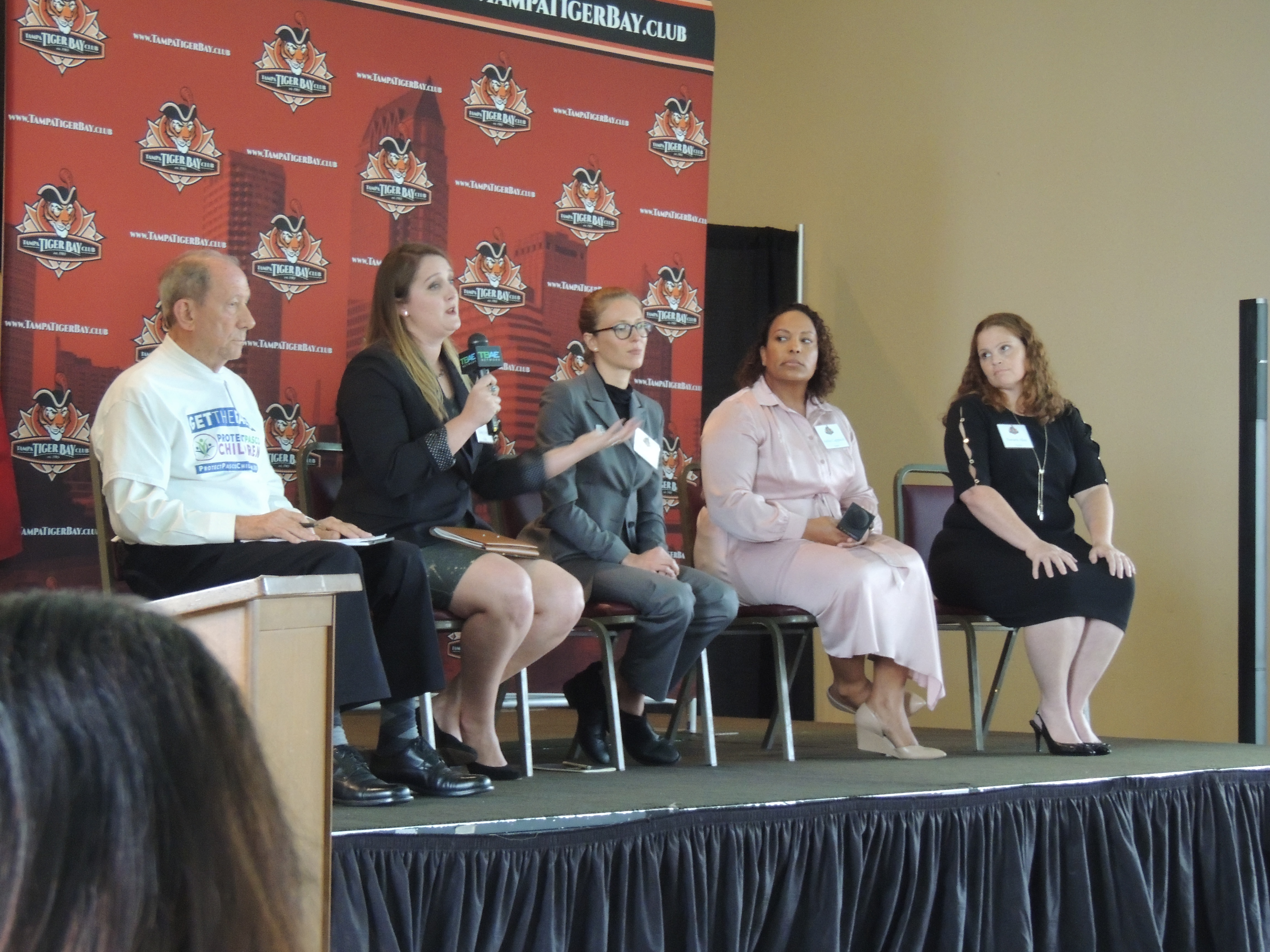 WMNF photo: Tampa Tiger Bay Club debate on Florida sex education