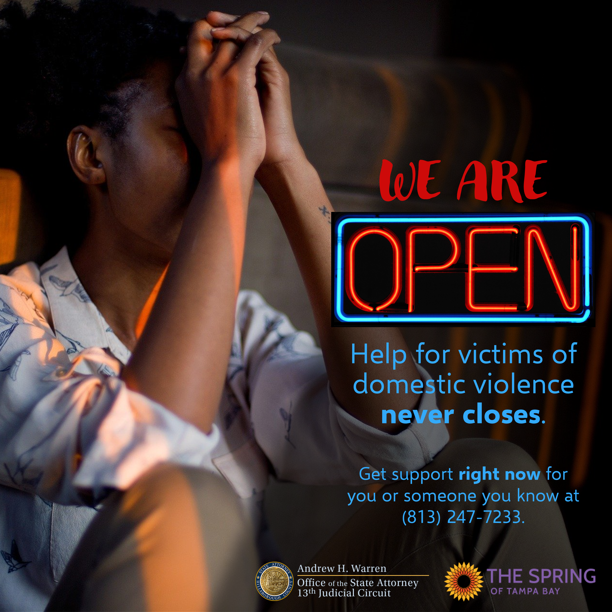 domestic violence p.r. campaign by The Spring of Tampa Bay and the office of Hillsborough State Attorney Andrew Warren