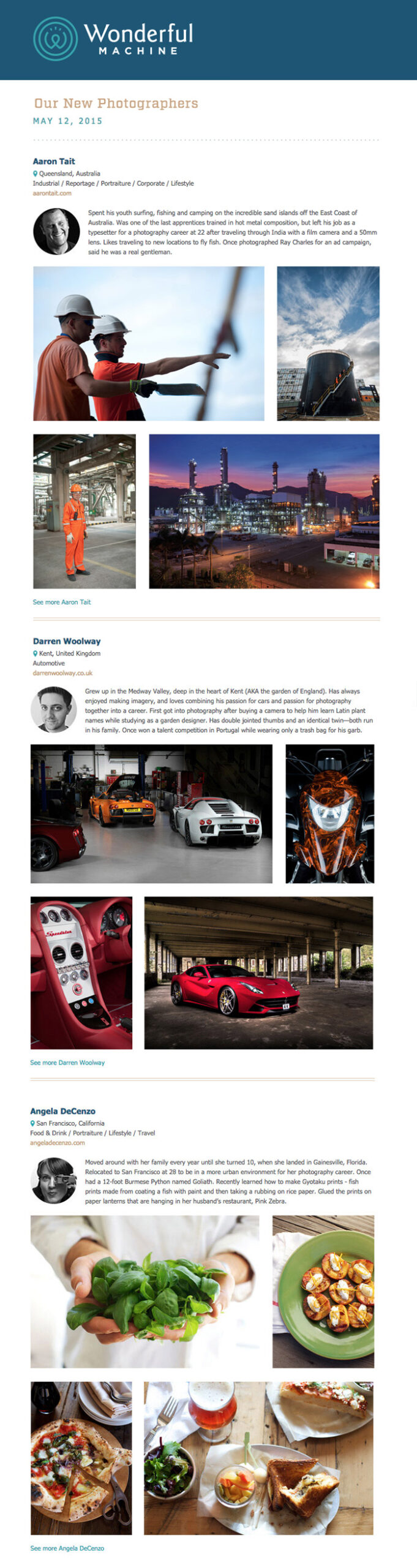Emailers: May 12, 2015 | Wonderful Machine