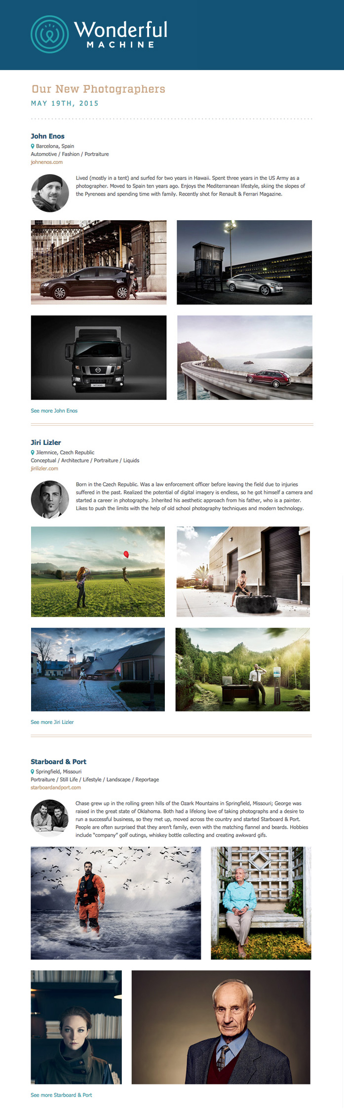 Emailers: May 19, 2015 | Wonderful Machine