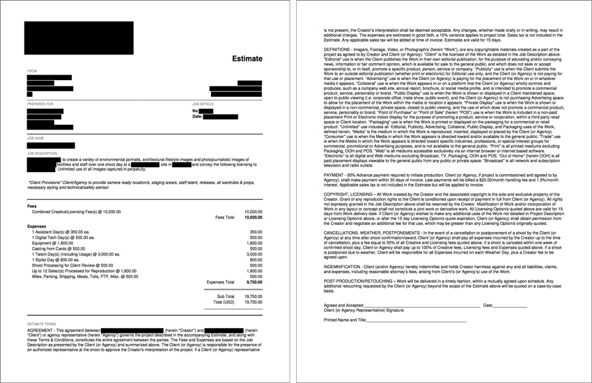 pricing and negotiating wonderful machine, estimates for shoot production, shoot production estimates, executive producers who do estimates, estimates for photographers, wonderful machine production company, examples of photographer contracts, Jess Dudley executive producer, Pharmaceutical Portraits