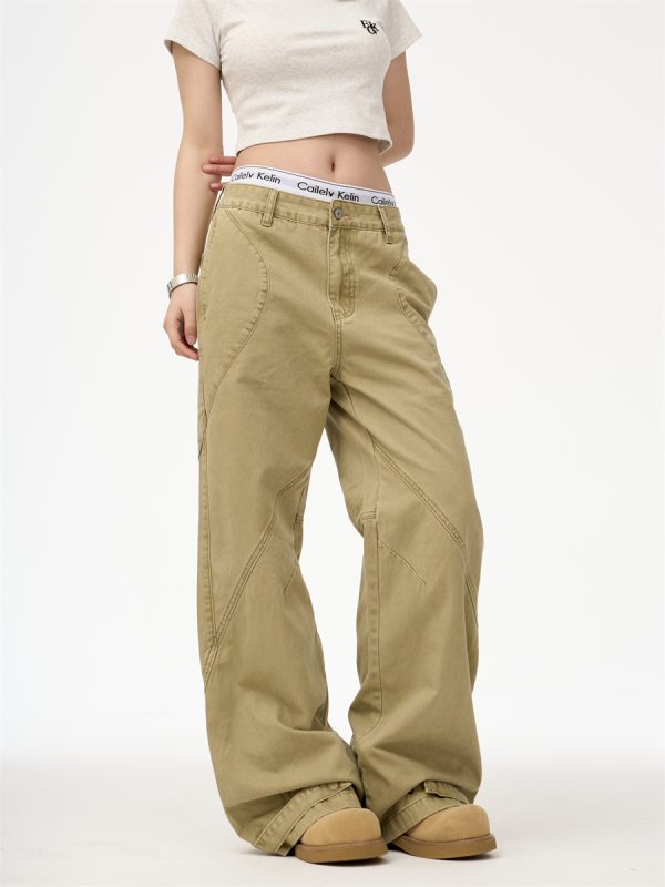 Paratrooper Washed Distressed Straight Deconstructed Vibe Casual Jeans - Image 6