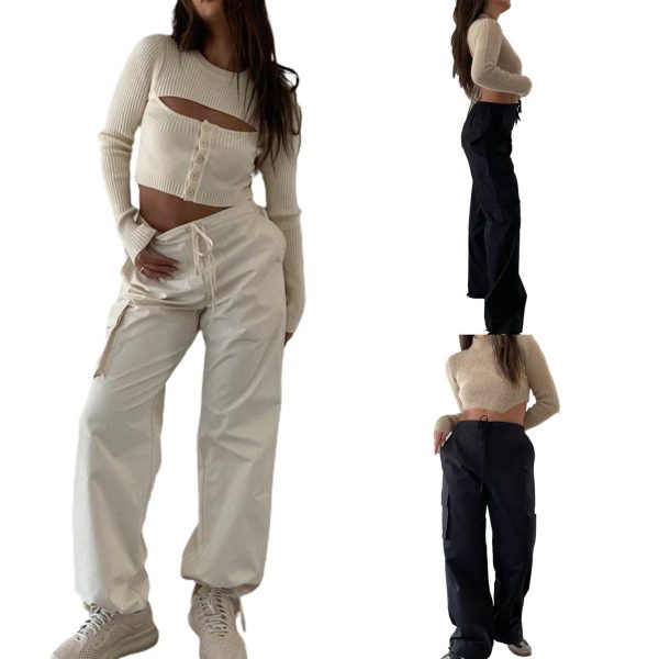 Mid-waist Three-dimensional Pocket Trousers - Image 6