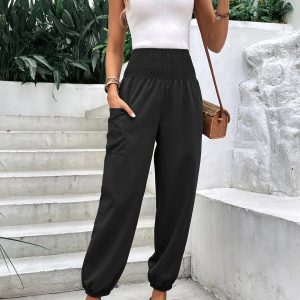 Elasticated High-waisted Wide-legged Niners