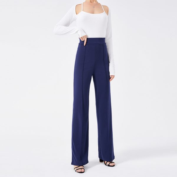Solid Color Casual Pants Slim, High-waisted Bell Bottoms - Image 5