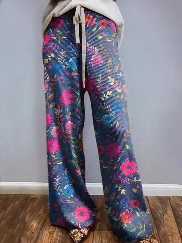 D Printed European And American Leisure Wide Leg Sports European And American Trousers - Image 8