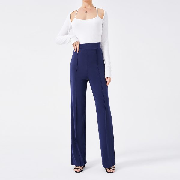 Solid Color Casual Pants Slim, High-waisted Bell Bottoms - Image 6
