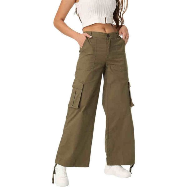 Wide Leg High Waist Casual Pants For Women - Image 3