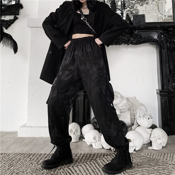 Black wind dragon beam overalls
