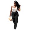 Women's Mesh Wavy Ruffled Loose High Waist Wide Leg Trousers - Image 4