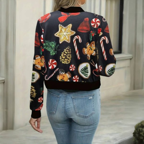 Christmas 3D Printed Short Long Sleeve Casual Jacket - Image 4