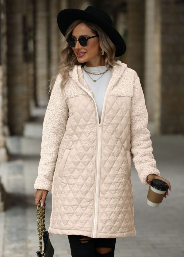 Women's Fashion Hooded Zipper Plush Coat - Image 6