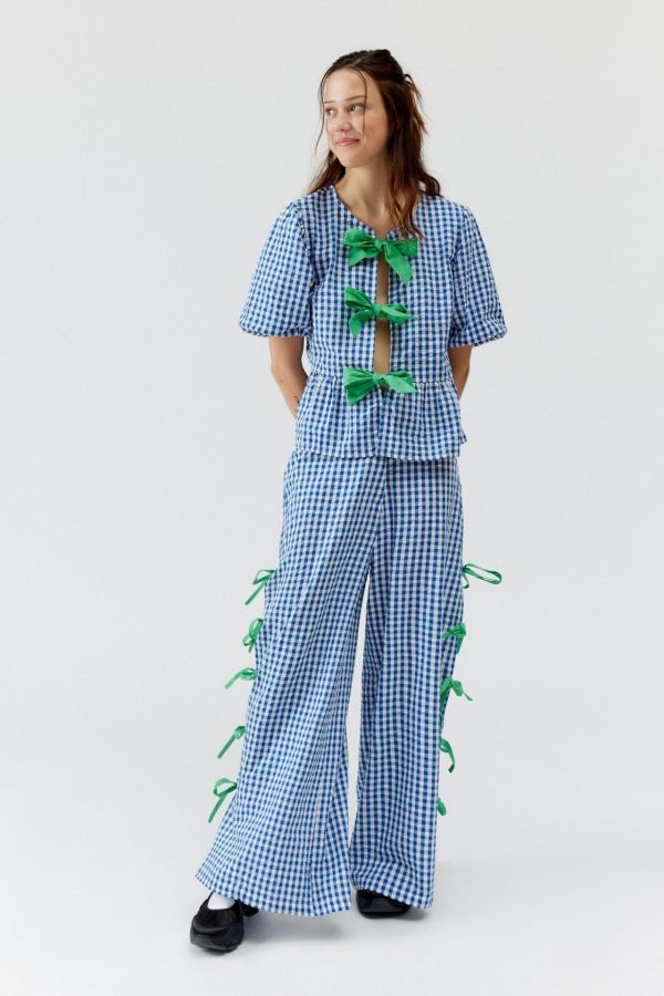 Women's Plaid Trousers Fashionable With Side-slit - Image 6