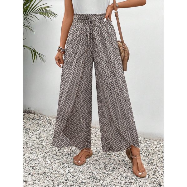 New Fashion All-match Floral Wide-leg Pants - Image 10
