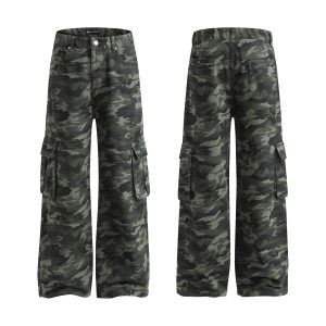 American Vintage Street Trendy Camouflage Workwear Trousers