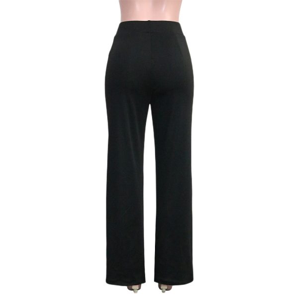 Solid Color Casual Pants Slim, High-waisted Bell Bottoms - Image 2