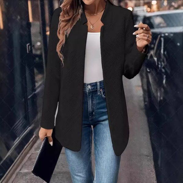 Women's Textured Cardigan Fashionable Jacket - Image 3