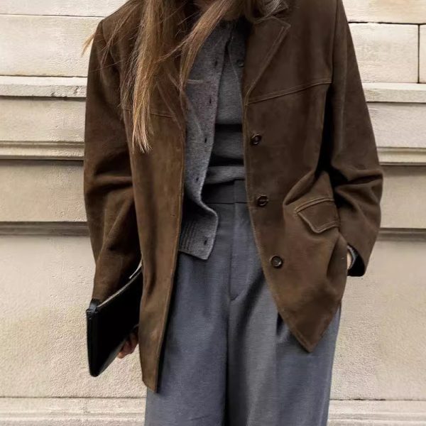 Retro Design Turn-down Collar Coat Fashion Women's Wear - Image 2